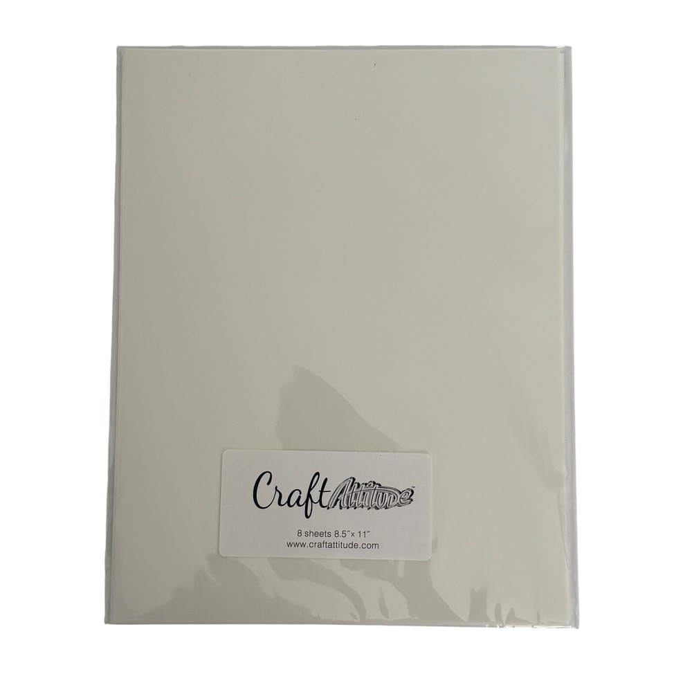 Craft Attitude Printable Film Transfer Paper 8 Sheets 8.5x11 White Inkjet DIY